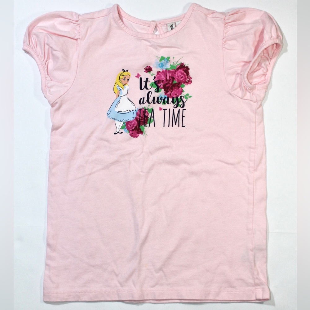 Disney Janie and Jack Collab Pink Alice in Wonderland Graphic Tee